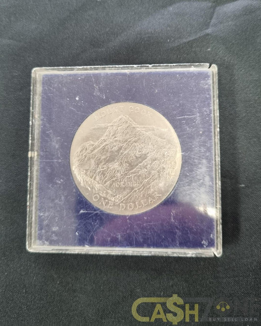 1970 New Zealand Royal Visit Mount Cook Aorangi One Dollar Coin