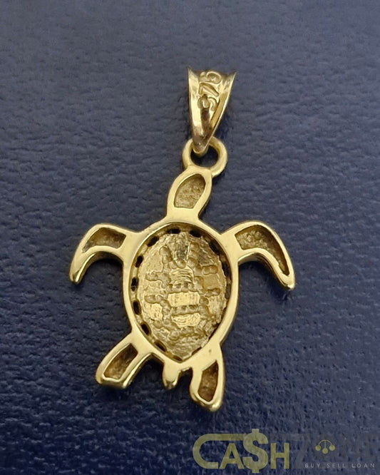 9ct Yellow Gold Turtle Pendant
