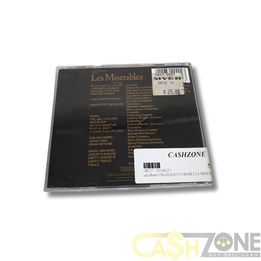 Highlights from Les Miserables CD
