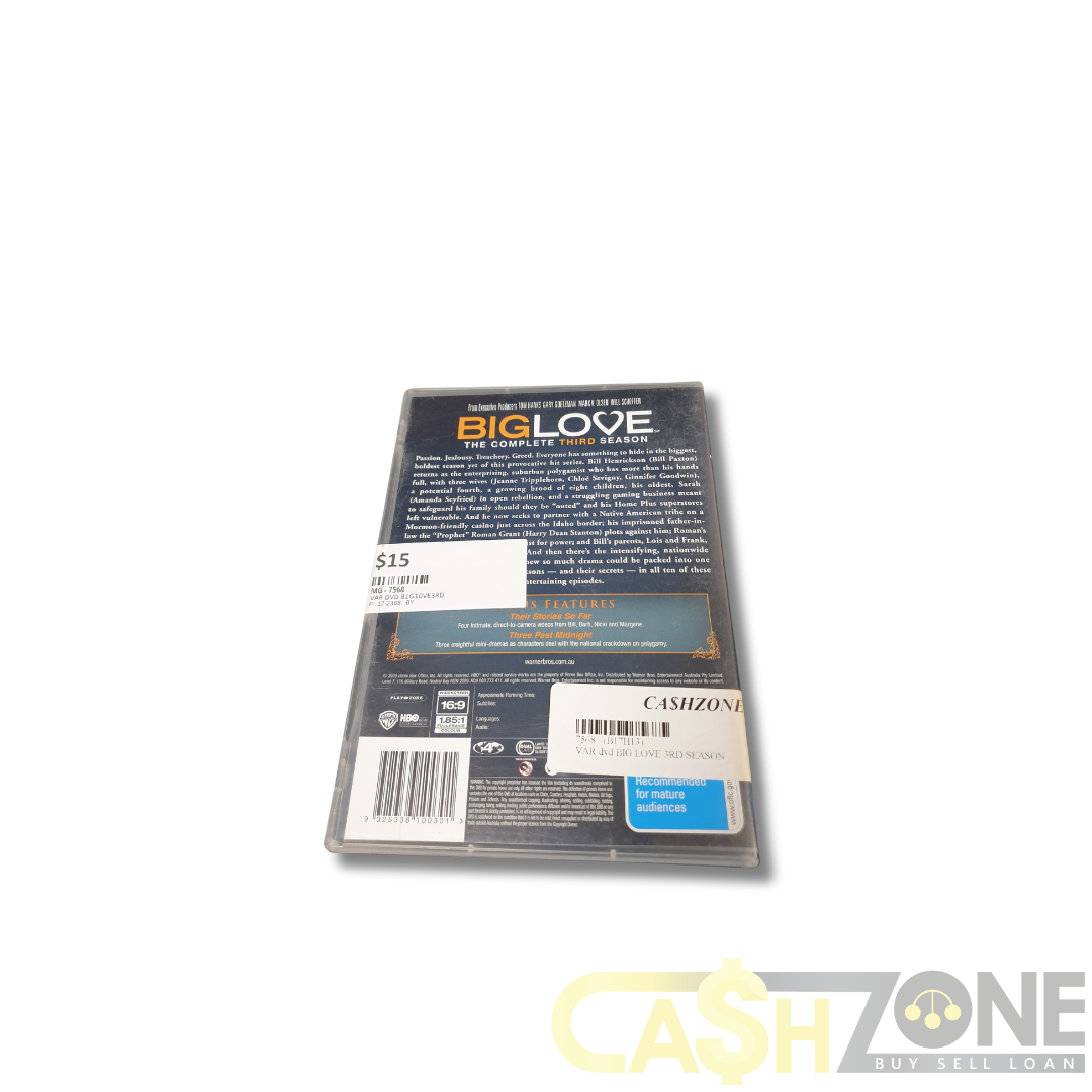 Big Love Complete Third Season DVD TV Show