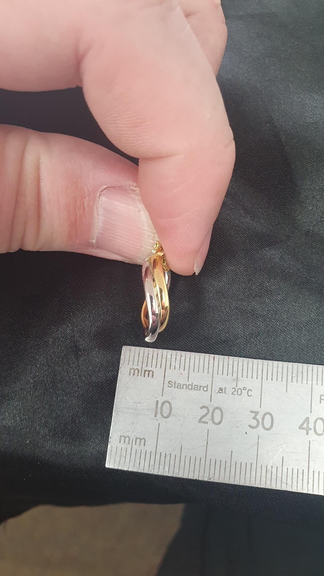 Ladies 9ct Yellow & White Gold Earrings