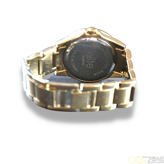 Ladies Elite Quartz Gold Plated Analogue Watch 5089948