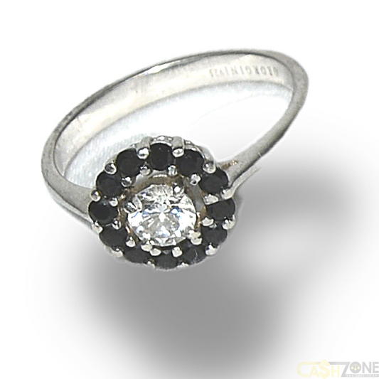 Ladies Silver Georgini Flower Style Ring 2.4G