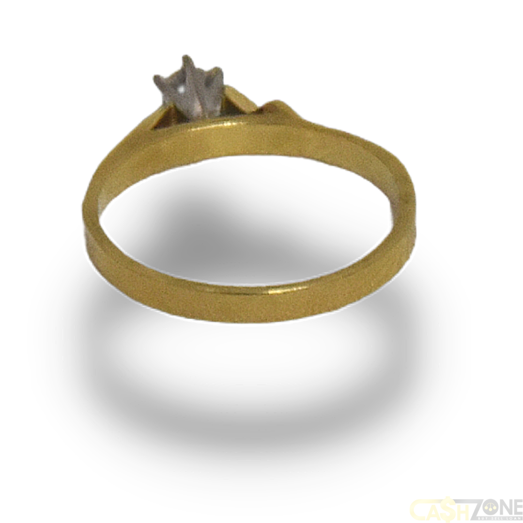 Ladies 18ct Solid Yellow Gold Vintage Style Engagement Ring 2.6G