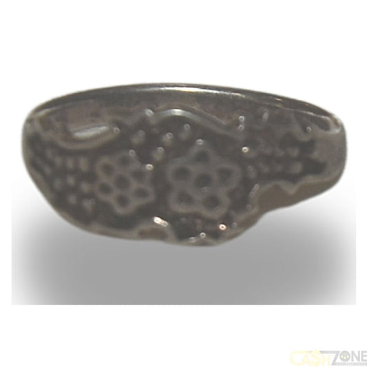 LADIES SILVER PATTERNED RING