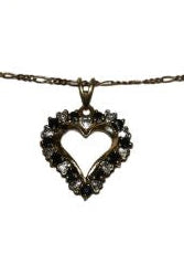 LADIES 9CT YELLOW GOLD HEART PENDANT