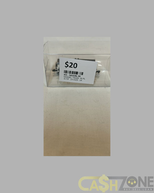 MODEL TRAIN IN PLASTIC DISPLAY BOX WHITE