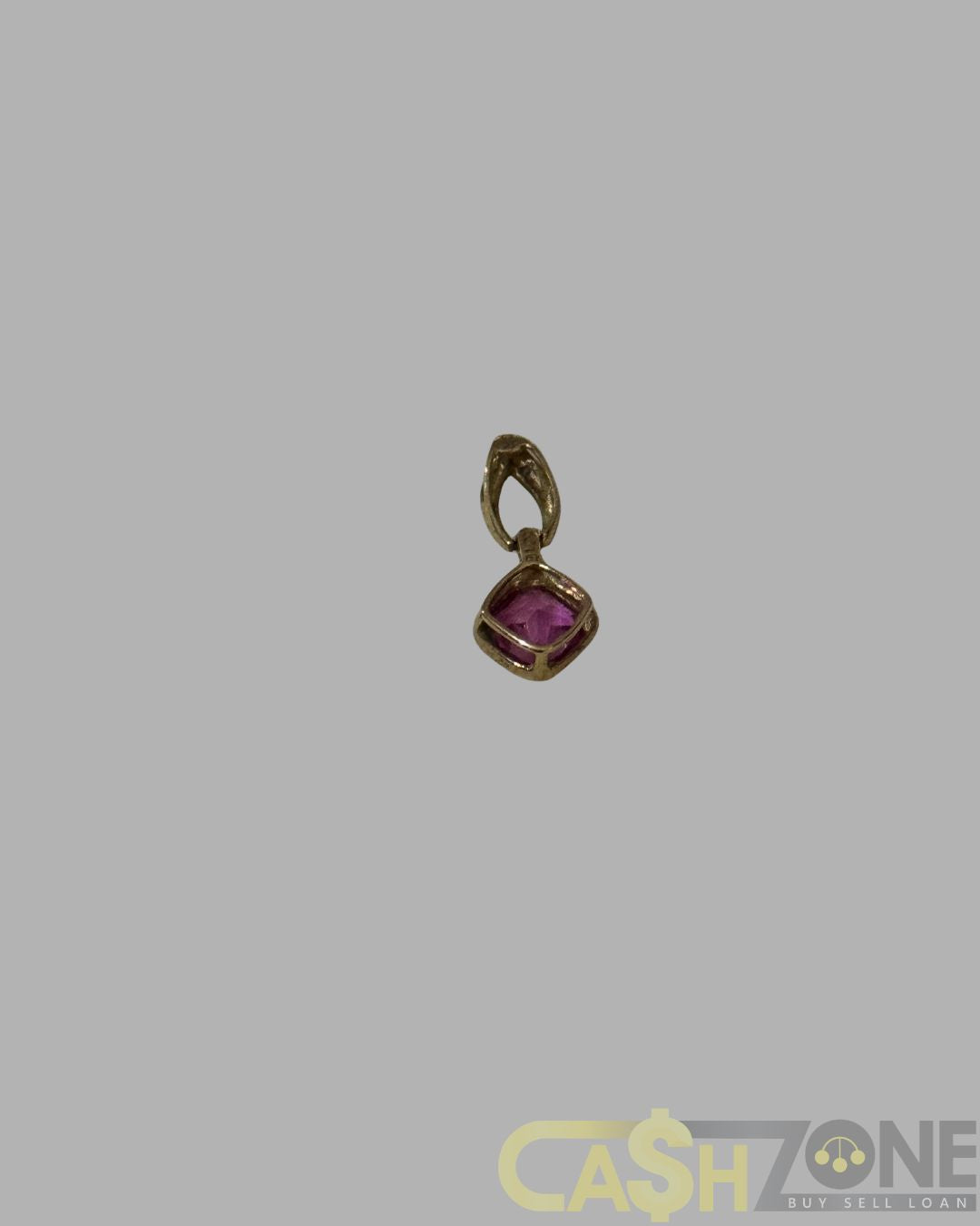 9ct Yellow Gold Pink Pendant