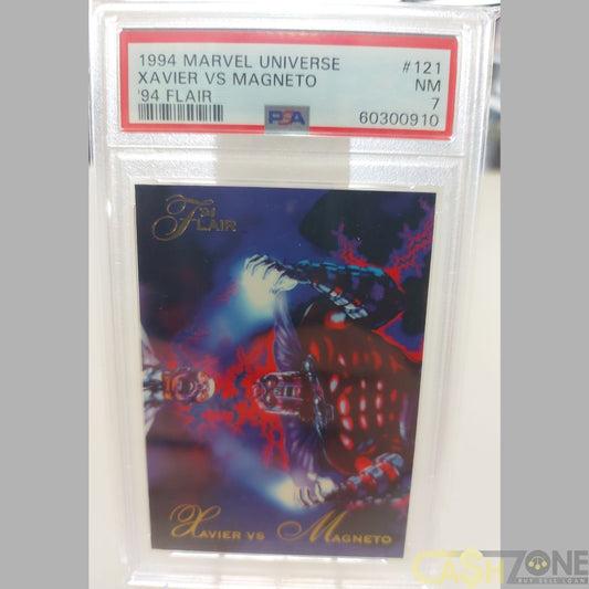Graded Marvel Xavier vs Magneto #121 Flair 94 Near Mint 9