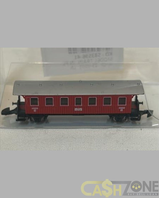 MODEL TRAIN IN PLASTIC DISPLAY BOX RED