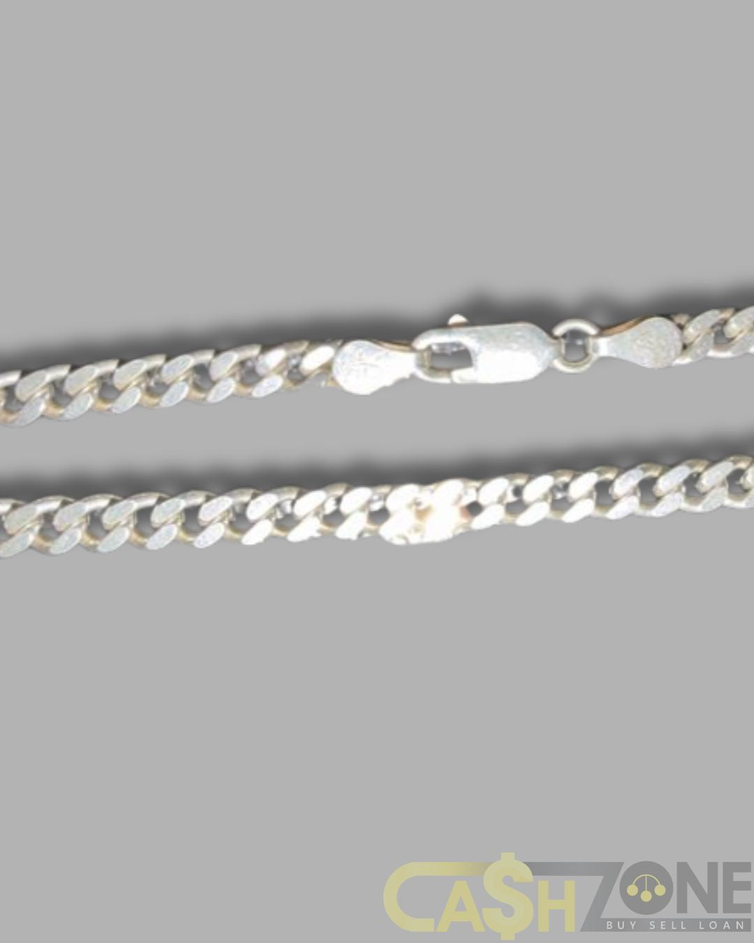 MENS SILVER CURB CHAIN