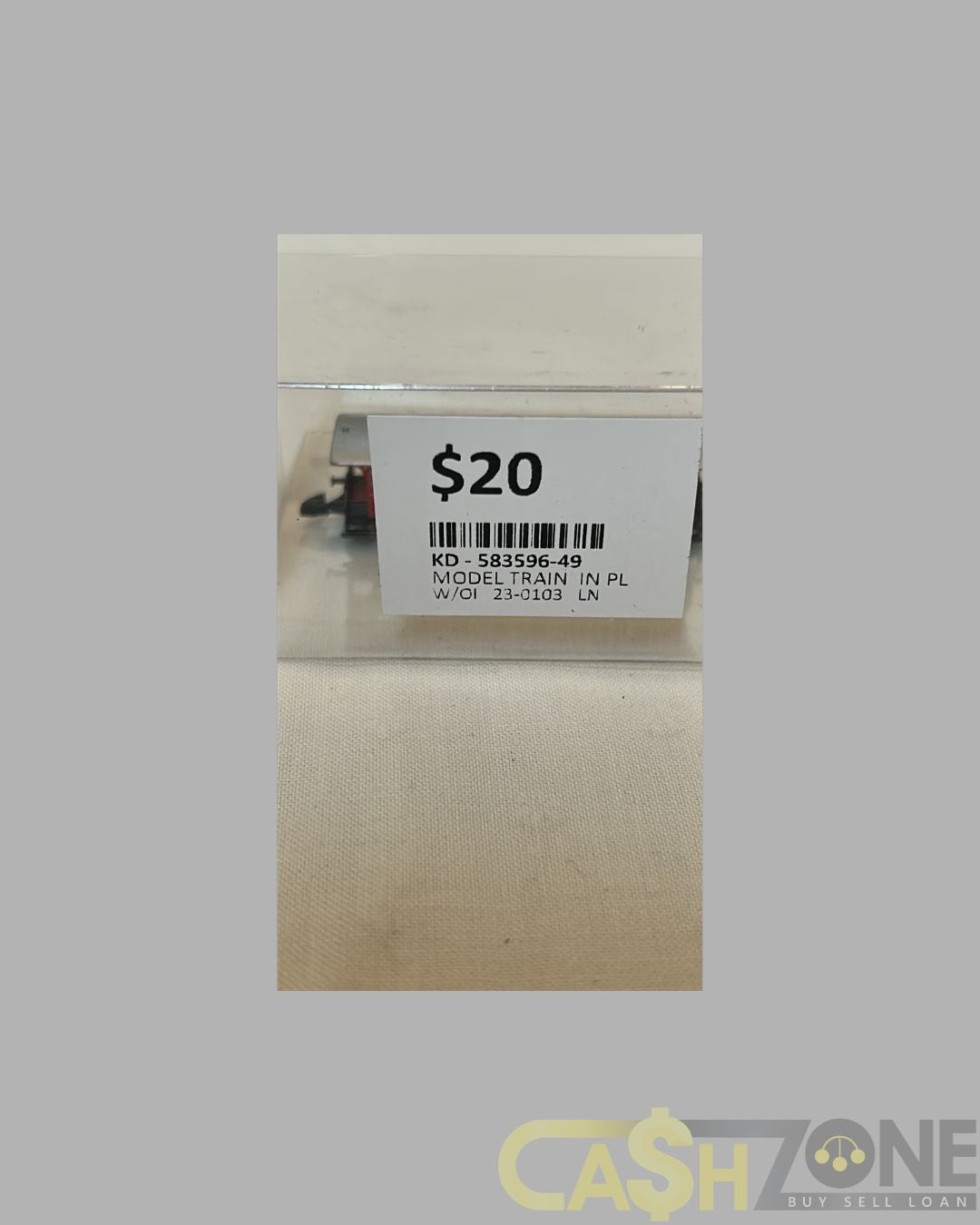 MODEL TRAIN IN PLASTIC DISPLAY BOX RED