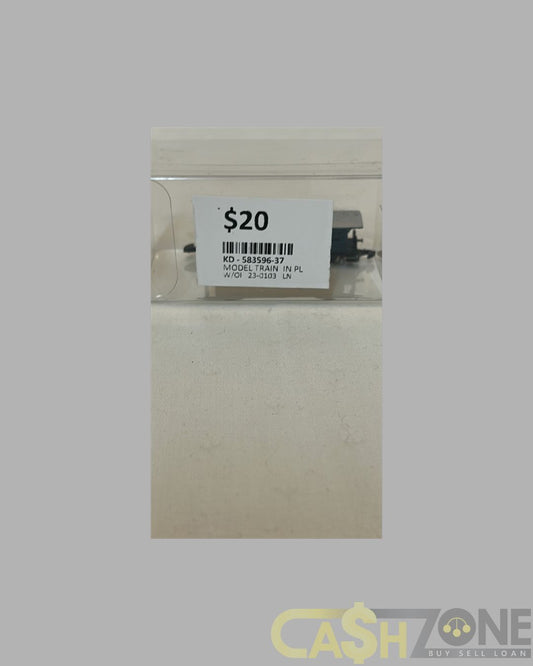 MODEL TRAIN IN PLASTIC DISPLAY BOX GREY