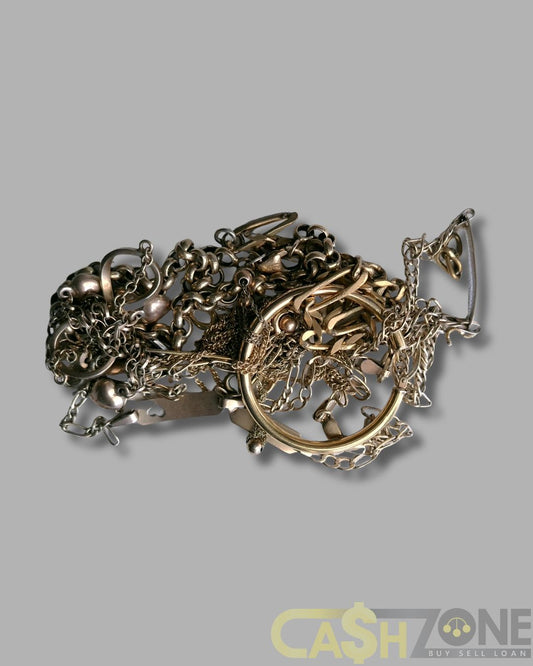 Misc. Silver, Copper Gold Plated Scrap 34Grams