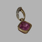 9ct Yellow Gold Pink Pendant