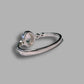 Ladies Silver Rainbow Stone Engagement Style Ring