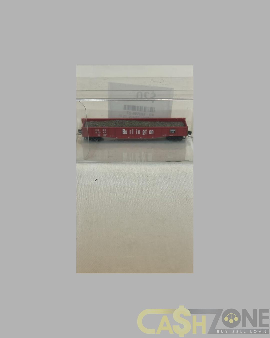 MODEL TRAIN IN PLASTIC DISPLAY BOX BURLINGTON