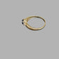 Ladies 9ct Yellow Gold Ring With Blue Stone and Clear Stones