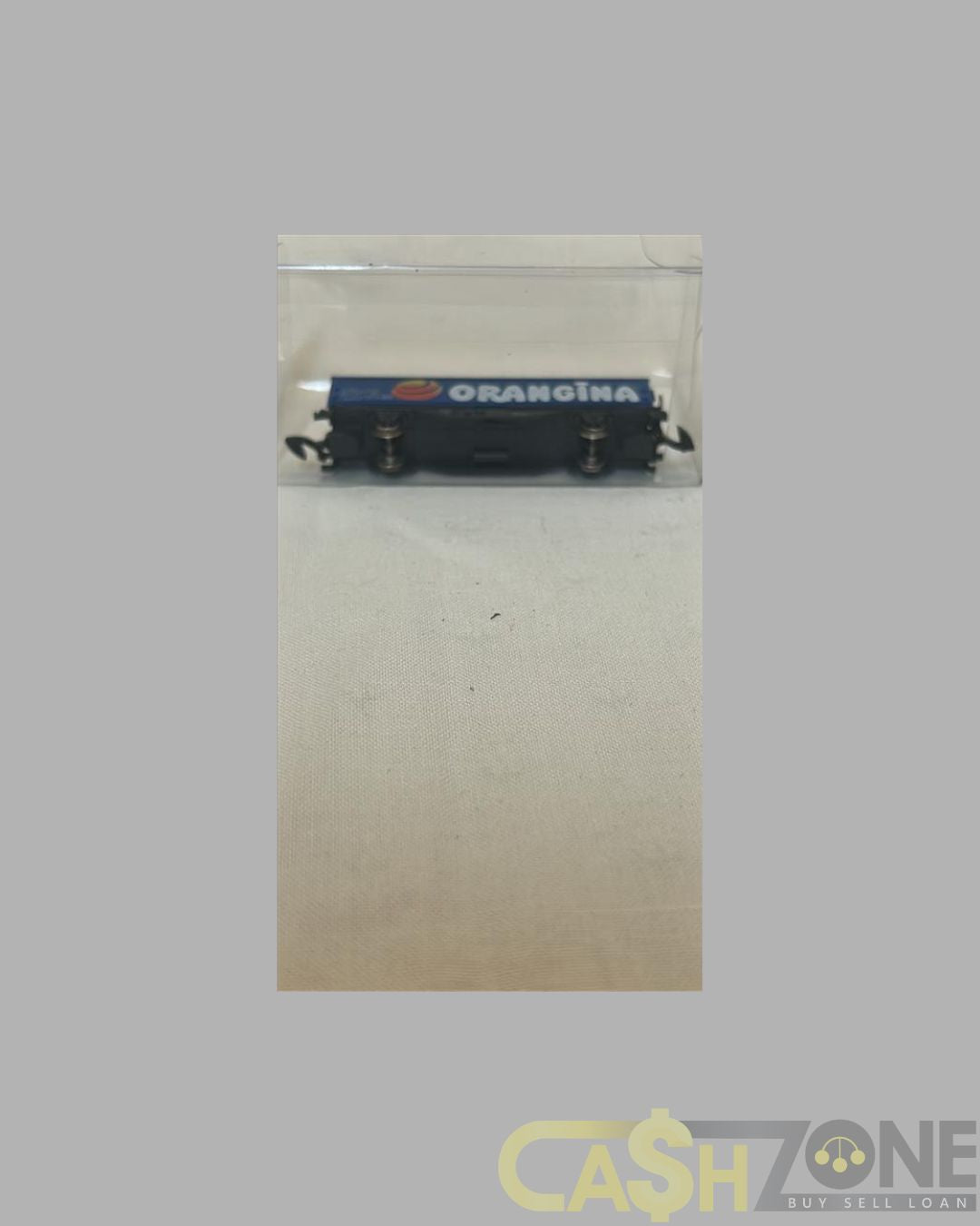 MODEL TRAIN IN PLASTIC DISPLAY BOX BLUE