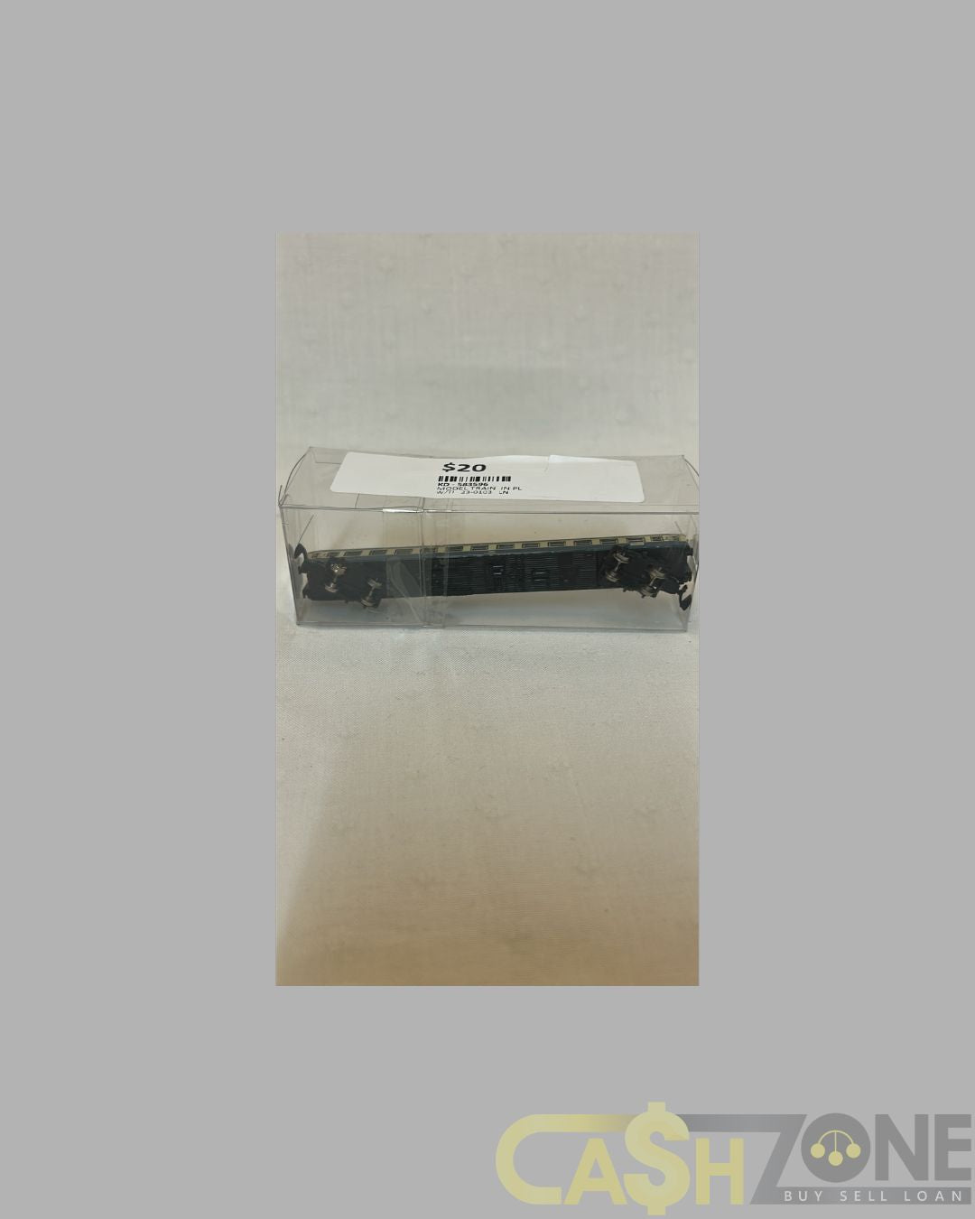 MODEL TRAIN IN PLASTIC DISPLAY BOX SILVER