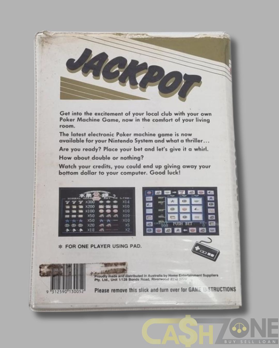 Jackpot HES NES Game PAL