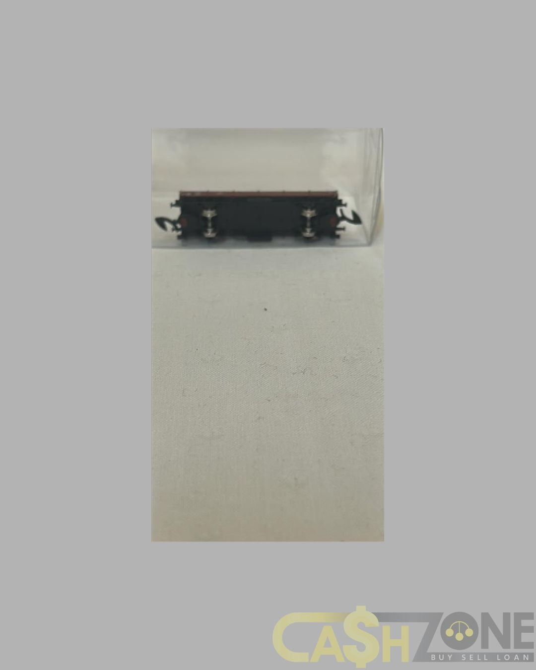 MODEL TRAIN IN PLASTIC DISPLAY BOX DARK