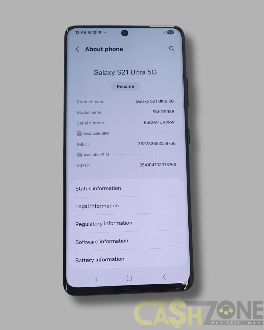 Samsung Mobile Phone 256GB BLK Galaxy S21 Ultra 5G