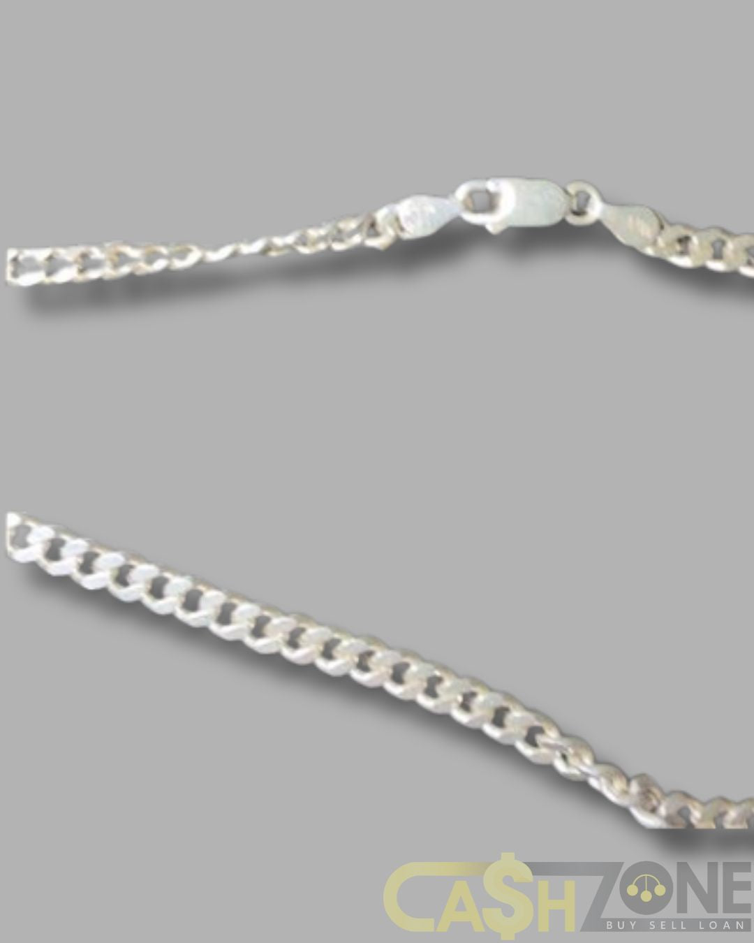 MENS SILVER CURB CHAIN