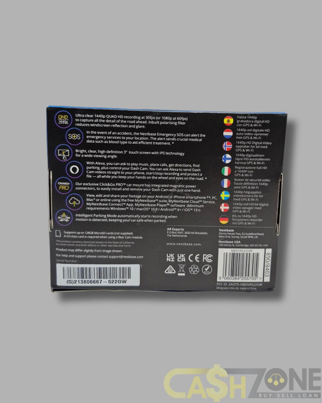 NextBase Dash Cam 522GW