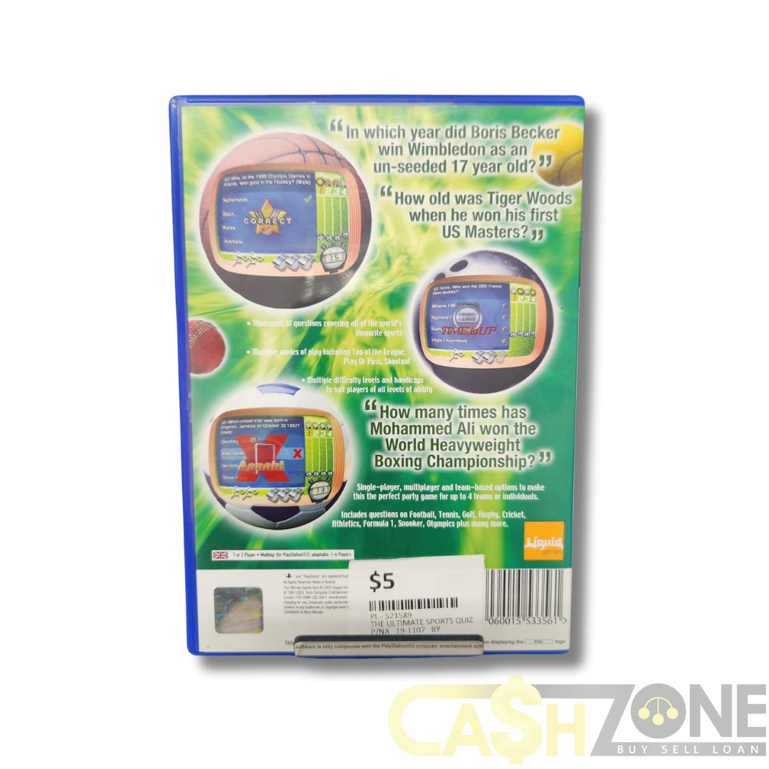 The Ultimate Sports Quiz PS2 Game PAL