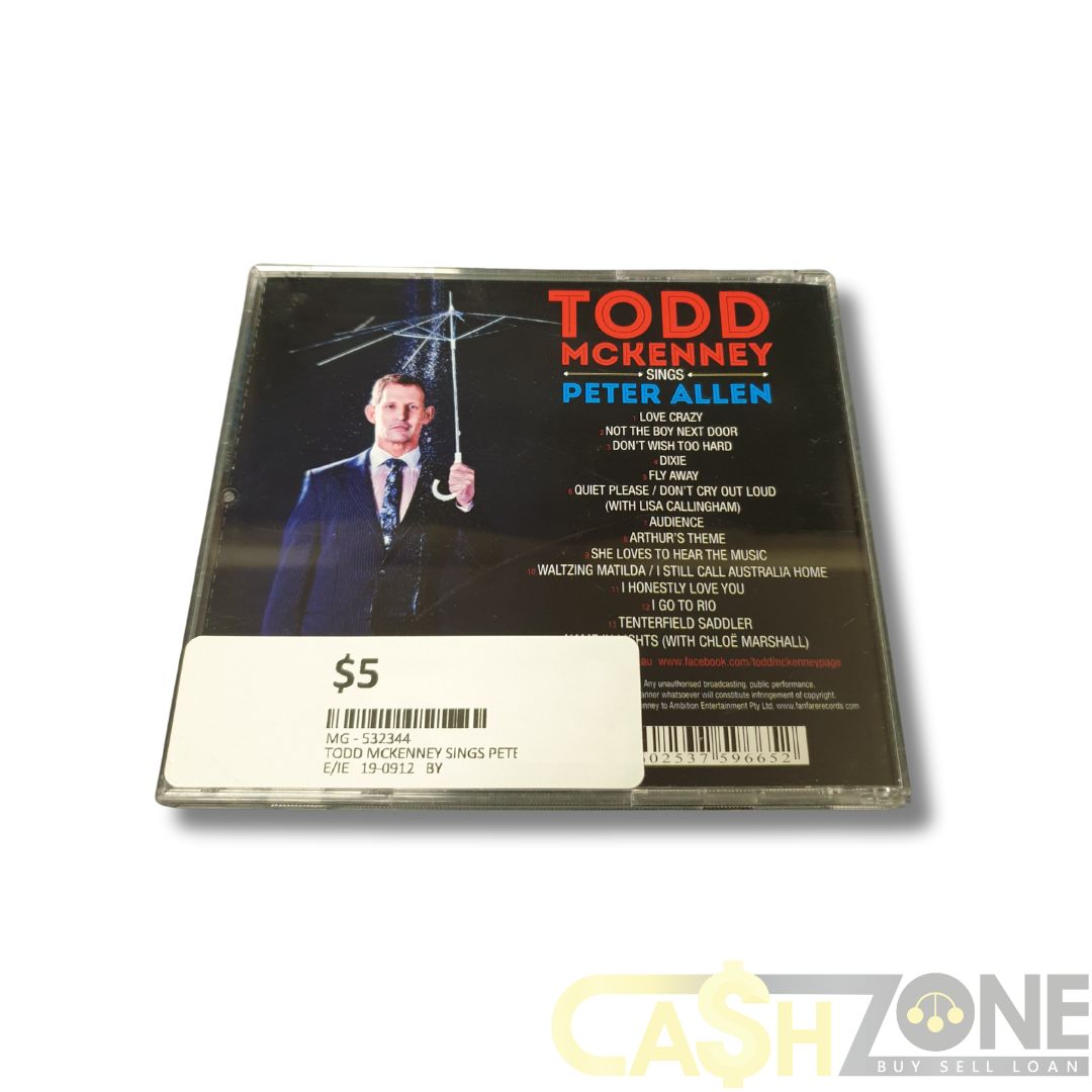 Todd McKenney Sings Peter Allen CD