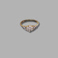 Ladies 18ct Yellow Gold Ring With Clear Stones in Flower Pattern