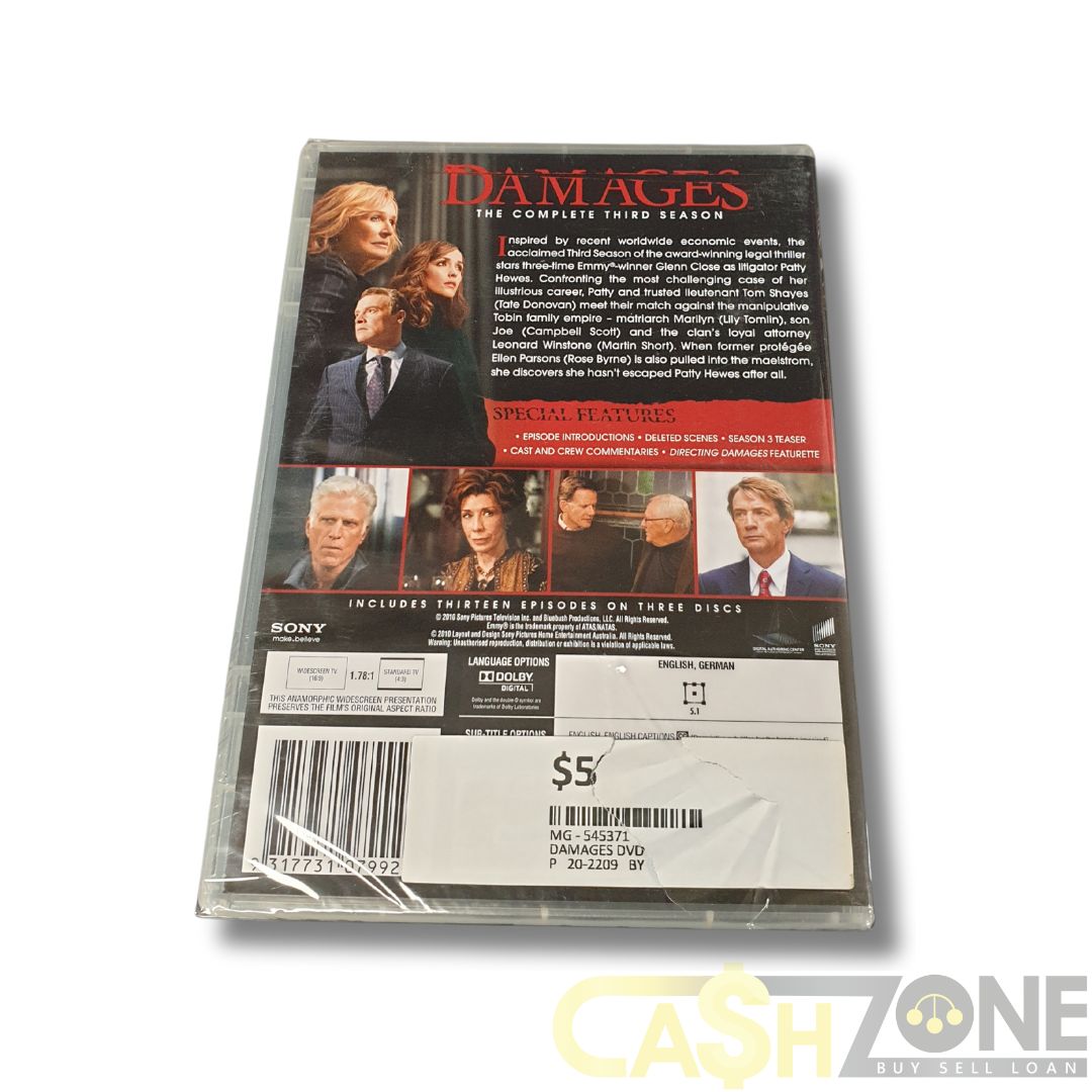 Damages Complete Third Season DVD TV Series