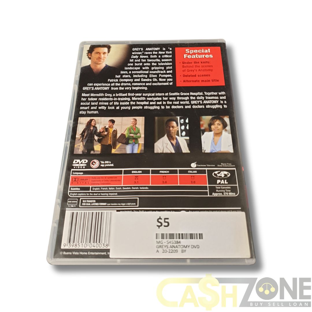 Grey's Anatomy Season One DVD TV Series