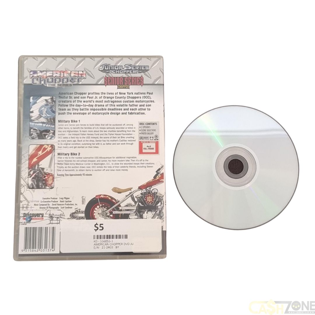 AMERICAN CHOPPER JUNIOR'S DREAM SENIOR SERIES CHOPPER DVD MOVIE