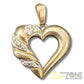 9CT Ladies Heart Pendant W/ Clear Stones