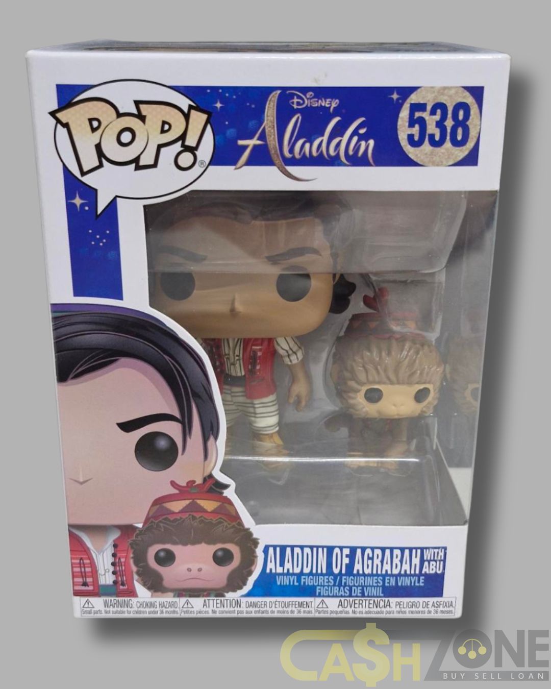 Disney Aladdin #538 Aladdin of Agrabah w/ Abu Funko Pop