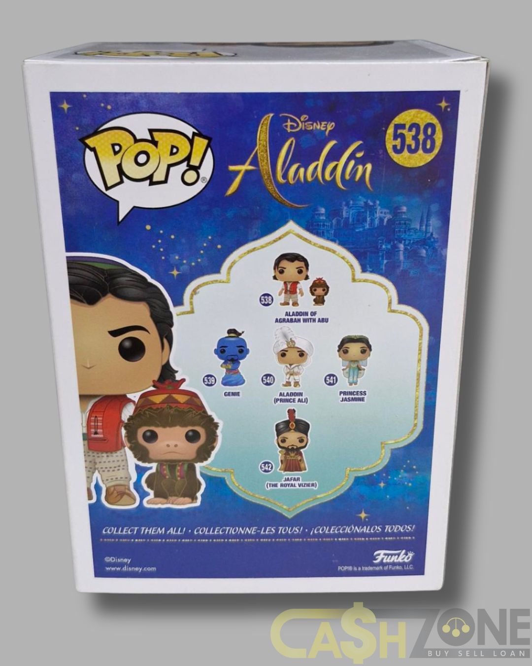 Disney Aladdin #538 Aladdin of Agrabah w/ Abu Funko Pop