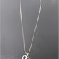 Ladies 9ct White Gold Chain With Heart Pendant