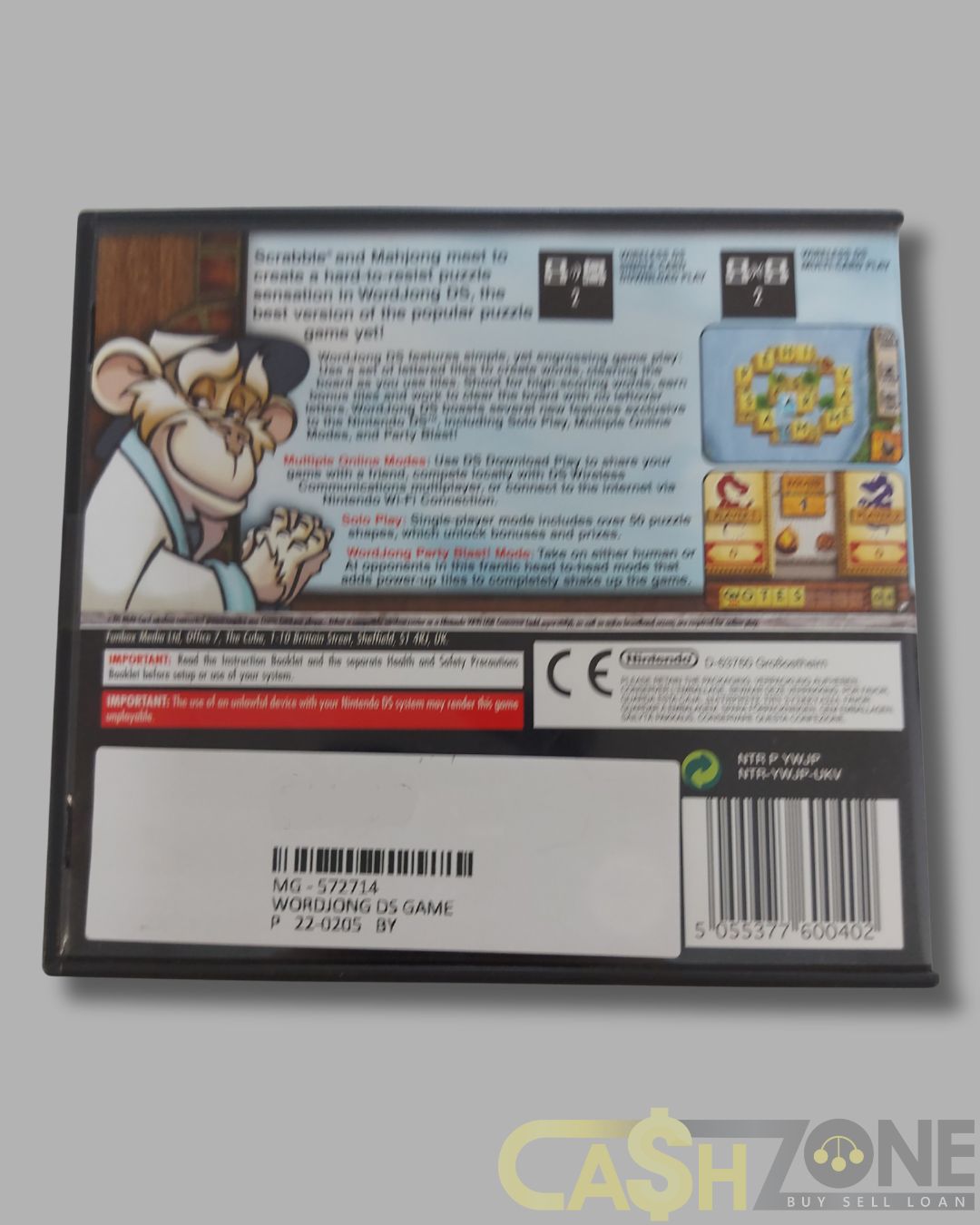 Wordjong Nintendo DS Game