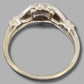 Ladies 9ct White Gold Claddagh Ring With Small Clear Stones