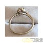 9CT Ladies White Gold Ring W/Clear Stones