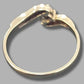 Ladies 9ct Yellow Gold Clear Stone Ring