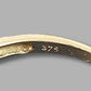 Ladies 9ct Yellow Gold V Shaped Clear Stone Ring