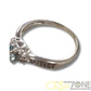 9CT White Gold Ladies Ring W/Pale Blue Stone