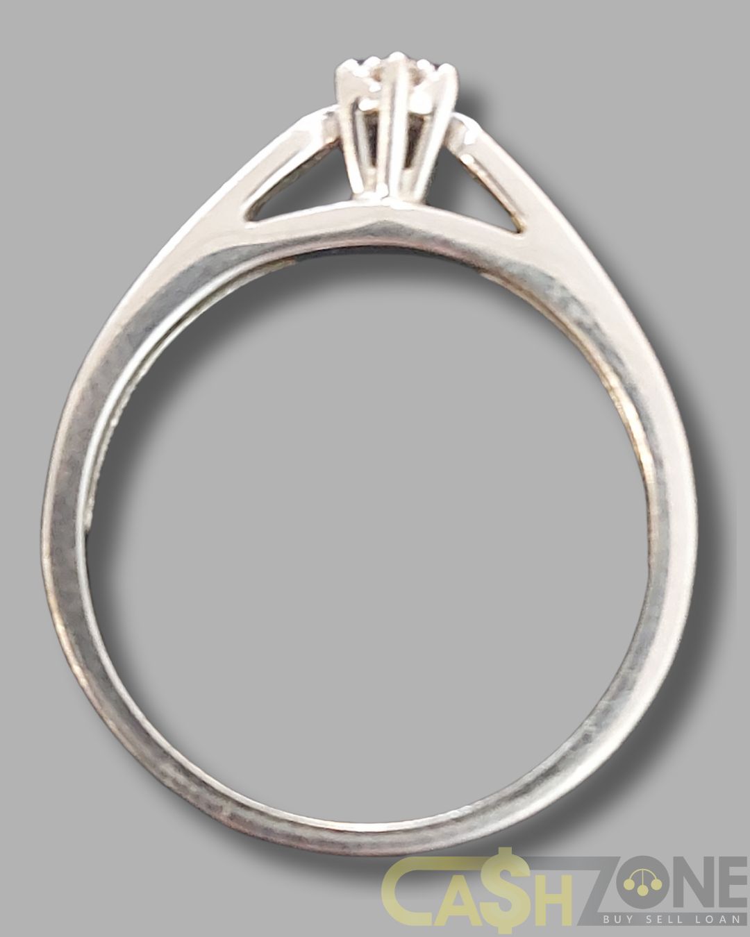 9CT Ladies White Gold Engagement Ring
