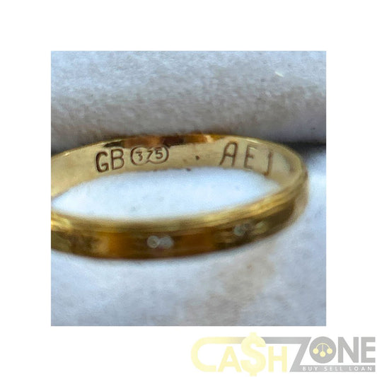9CT Yellow Gold Ladies Patterned Ring