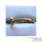 9CT Yellow Gold Ladies Ring W/Green Stone