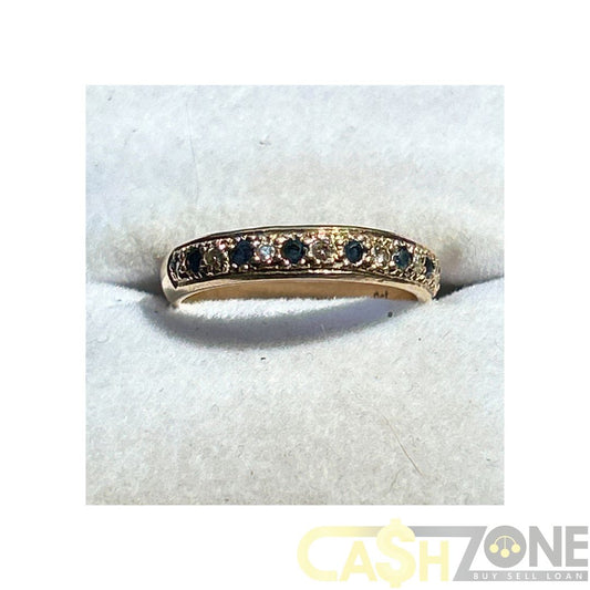 9CT Yellow Gold Ladies Ring W/ Stones