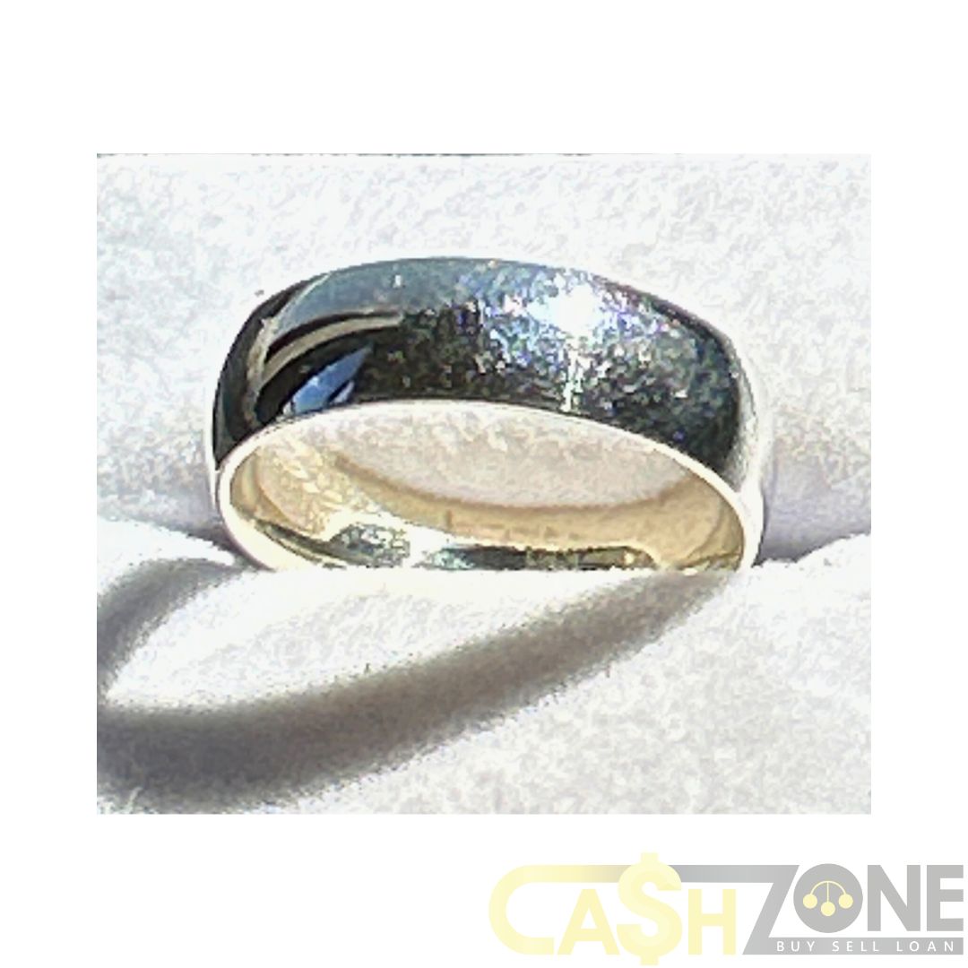 9CT White Gold Plain Wedding Band